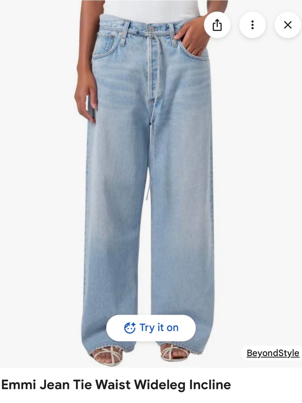 Agolde Emmi Wide-Leg Jeans in Light Blue
